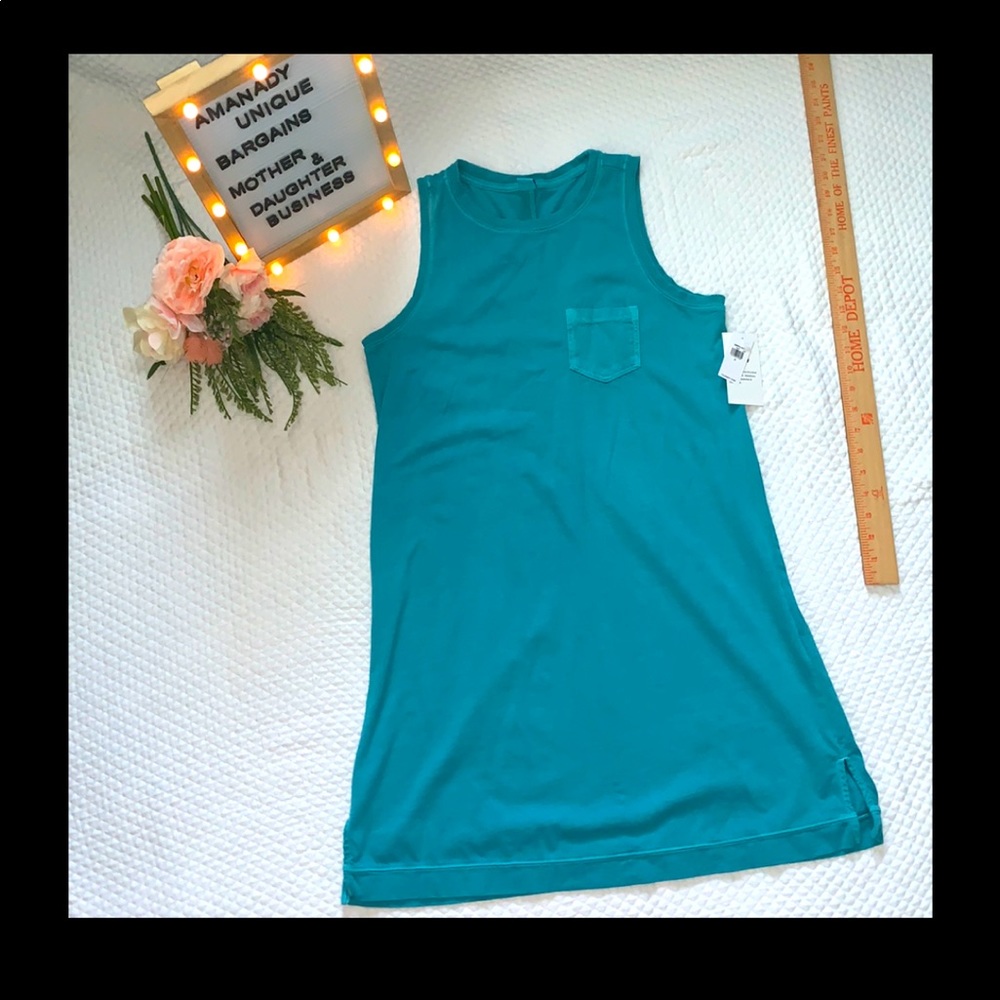 SOLD Specially Dyed Sleeveless Mini T-Shirt Shift Dress - Picture 5 of 7